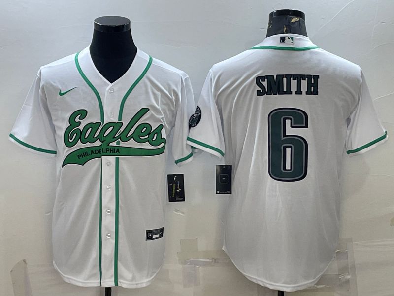 Men Philadelphia Eagles #6 Smith White 2022 Nike Co branded NFL Jersey